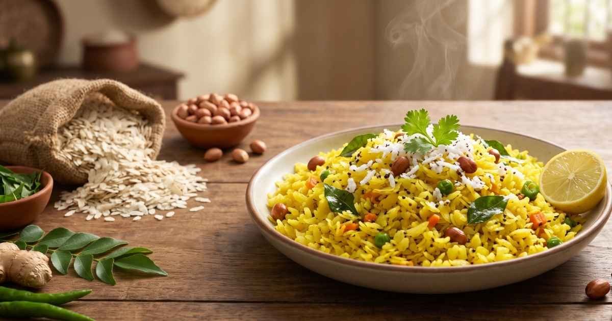 ತರಕಾರಿಗಳು ಮತ್ತು ಕಡಲೆಕಾಯಿಯಿಂದ ತಯಾರಿಸಿದ ರುಚಿಕರ ಹಾಗೂ ಆರೋಗ್ಯಕರ ಅವಲಕ್ಕಿ ಅಥವಾ ಪೋಹಾ ಉಪ್ಪಿಟ್ಟು.