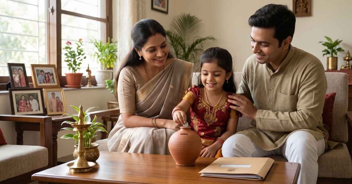 ಸುಕನ್ಯಾ ಸಮೃದ್ಧಿ ಯೋಜನೆ (SSY) ಅಡಿಯಲ್ಲಿ ಹೆಣ್ಣುಮಗುವಿನ ಭವಿಷ್ಯಕ್ಕಾಗಿ ಮಾಸಿಕ 5000 ರೂಪಾಯಿ ಹೂಡಿಕೆ ಲೆಕ್ಕಾಚಾರ ಮತ್ತು 28 ಲಕ್ಷ ರೂಪಾಯಿ ಮೆಚ್ಯೂರಿಟಿ ಲಾಭದ ಸಾಂಕೇತಿಕ ಚಿತ್ರ.